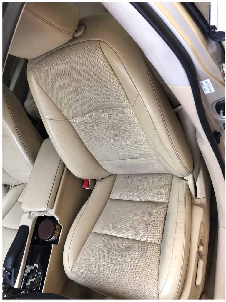 Leather Seat Refresh - before detailing condition